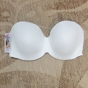 Maidenform Strapless White Bra 38DD